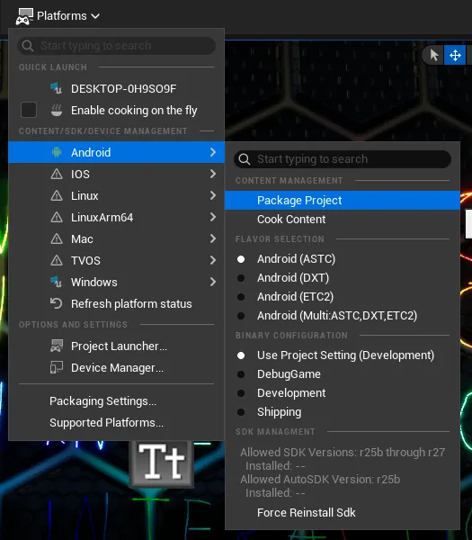 How to Set Up, Build, and Test an Android App in Unreal Engine